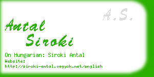 antal siroki business card